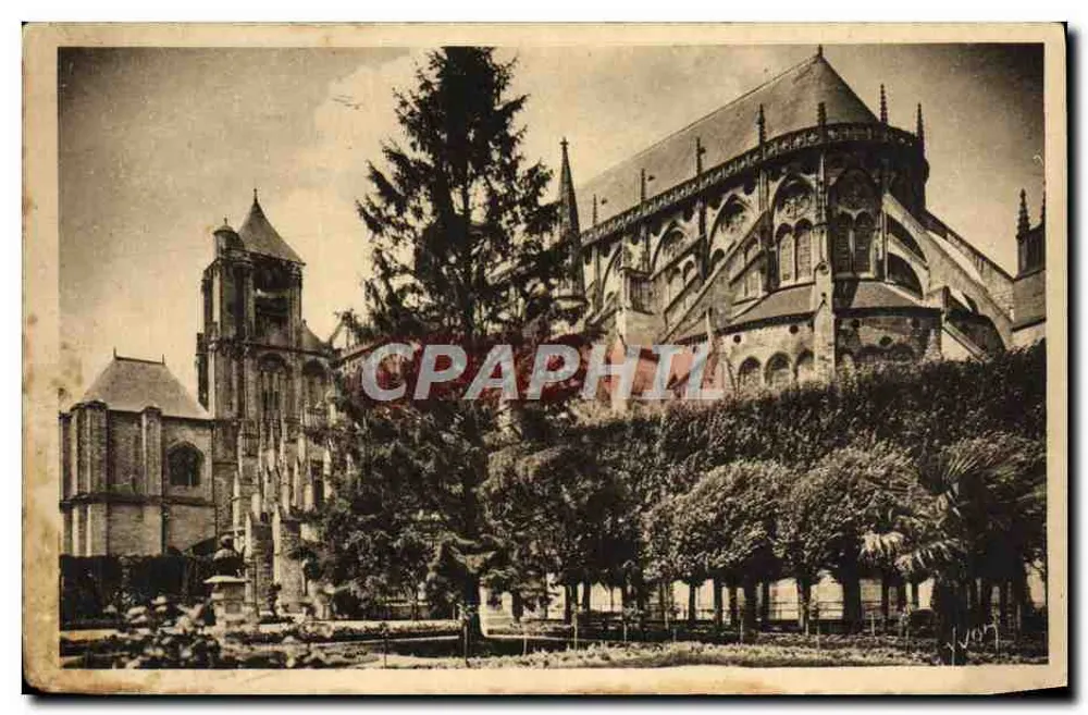 Bourges (Cher) — La Cathédrale vue du Jardin Public — Les Éditions d'Art Yvogil - Recto