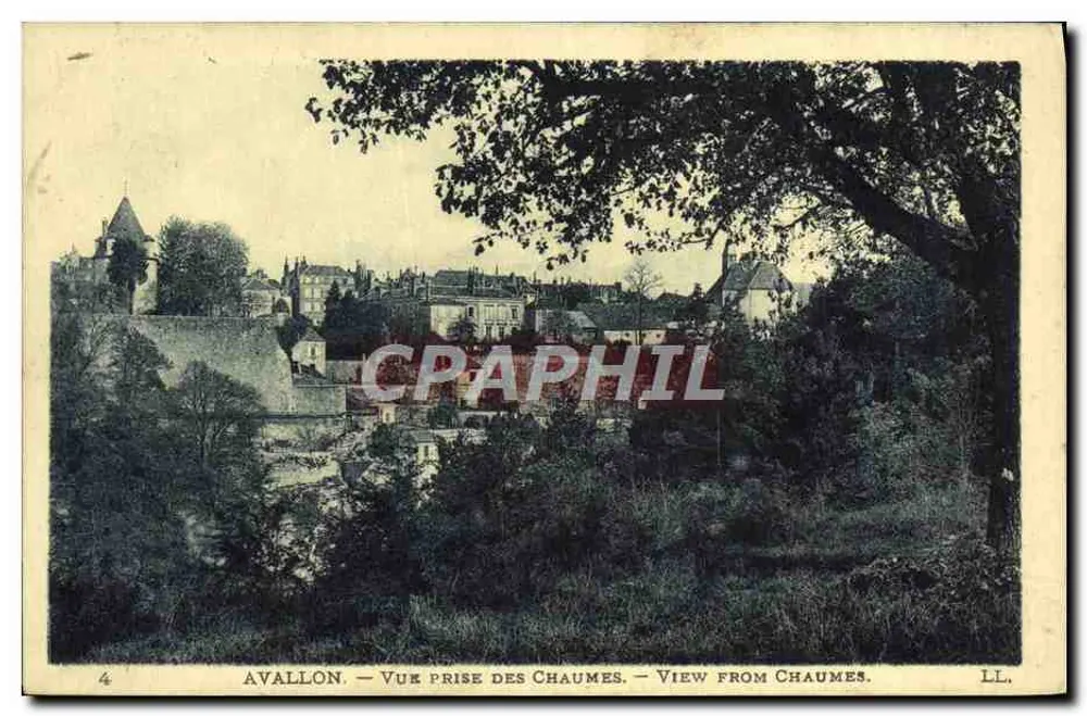 Avallon — Vista tirada das Chaumes — LL. n°4 - Frente