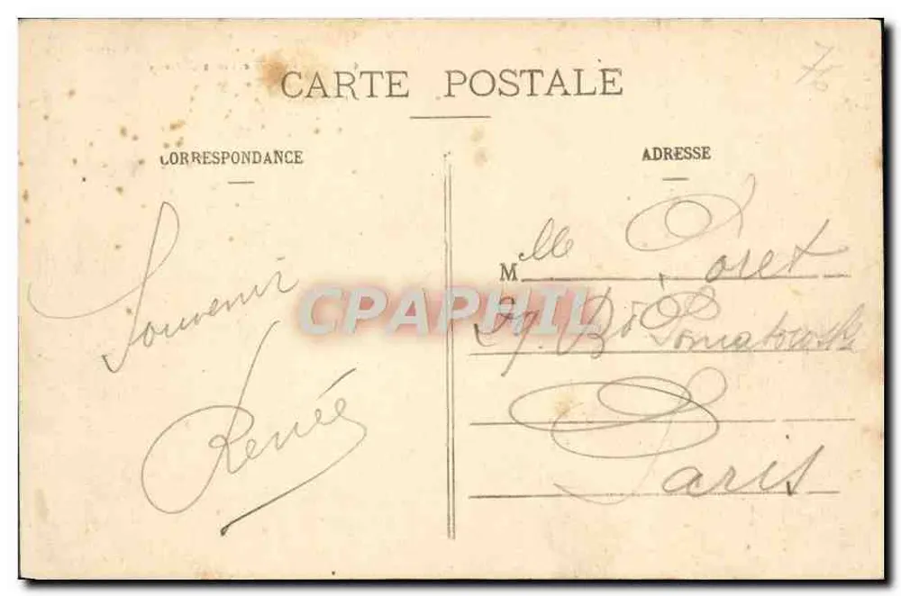 Dieppe — O Velho Castelo — Coleção R. F. - Verso