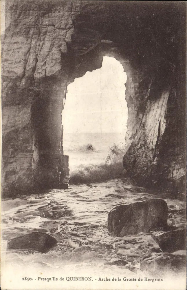 Arco da Gruta de Kergroix — Península de Quiberon — n°2850 - Frente