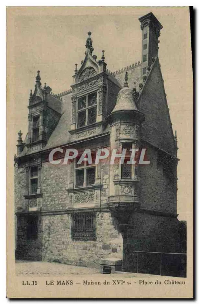 Le Mans — Casa do século XVI — Praça do Castelo - Frente