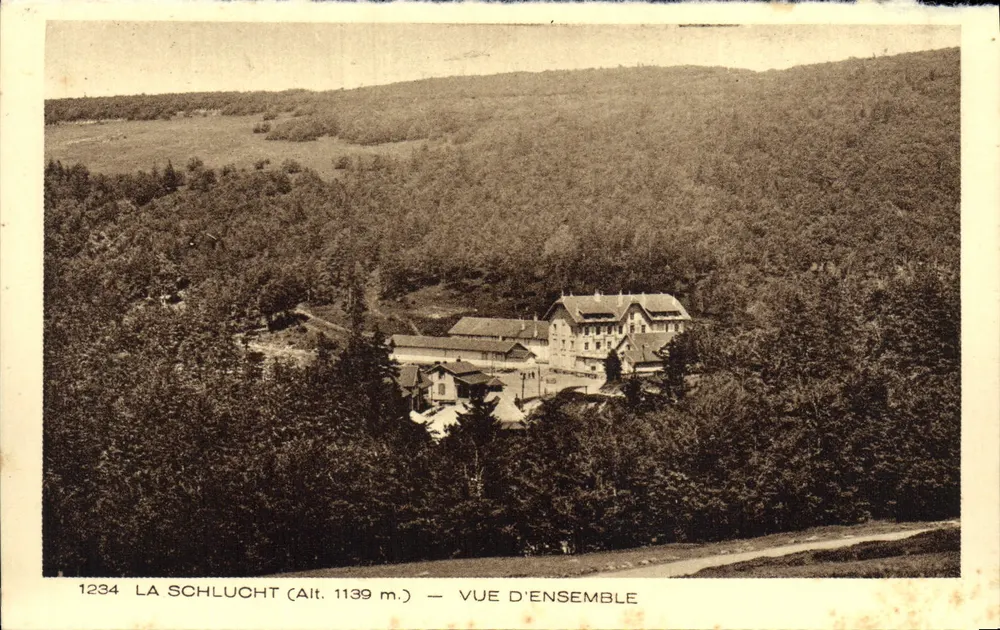 A Schlucht (Alt. 1139 m.) — Vista geral — Coleção Braun & Cie, Dornach - Frente