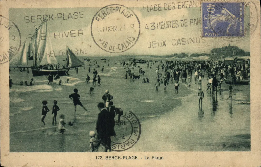 Berck-Plage — A Praia — editor Alsatien des Arts Commerciaux, n°172 - Frente