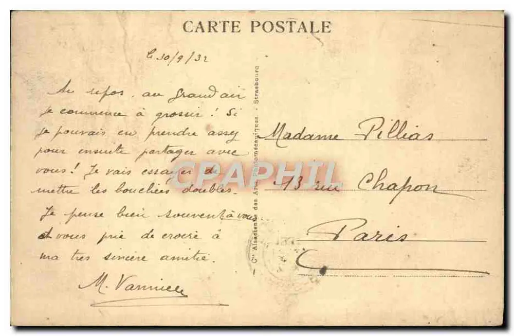 Berck-Plage — A Praia — editor Alsatien des Arts Commerciaux, n°172 - Verso