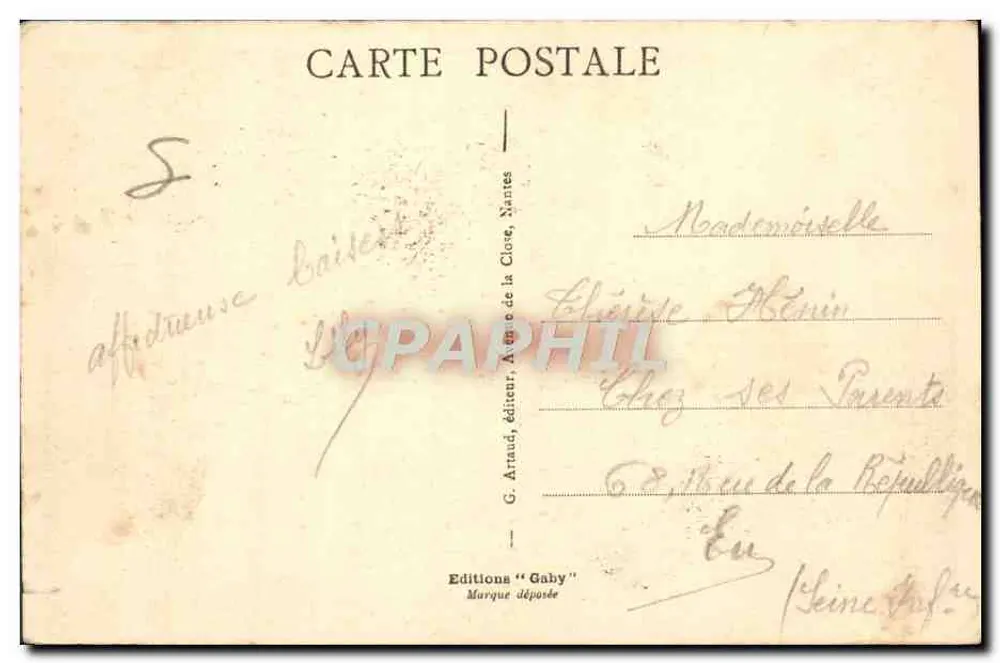 Le Touquet-Paris-Plage — Boulevard Daloz — Éditions Gaby, n°184 - Verso