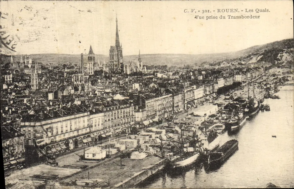 Rouen — Die Kais — Ansicht vom Transbordeur — C.V. 301 - Vorderseite