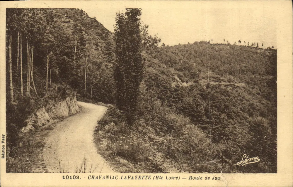 Chavaniac-Lafayette (Haute Loire) — Route de Jax — Édition Faey n°10103 - Frente