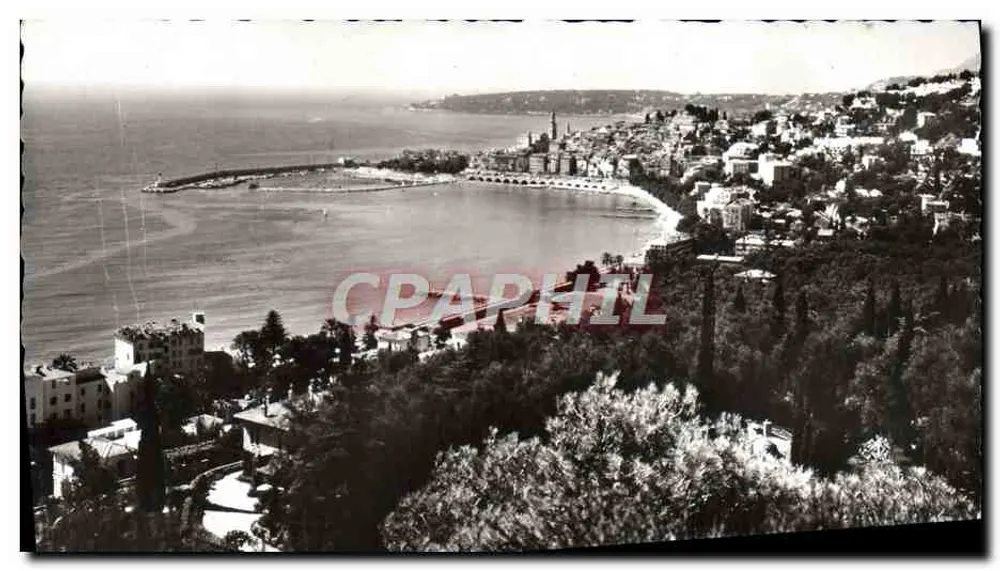 Vue générale de Menton — prise de Garavan — Éditions d'Art Montceau - Recto