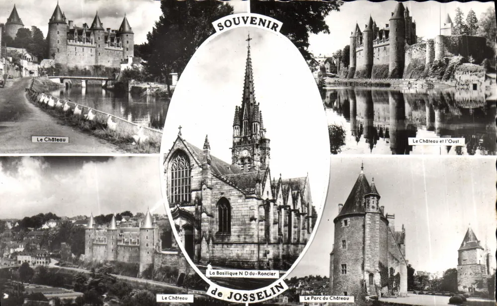 Josselin — O Castelo, a Basílica N.D. do Roncier e o Parque — Éditions Artaud & Fils, Nantes - Frente