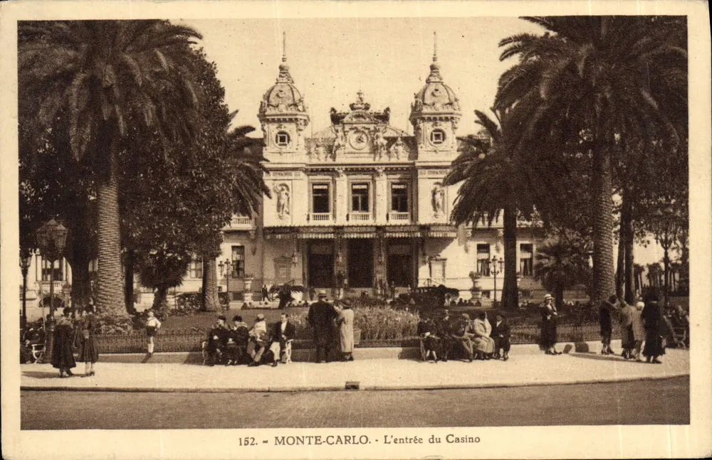 Monte-Carlo — A entrada do Casino — Edição 'La Goguette', n°152 - Frente