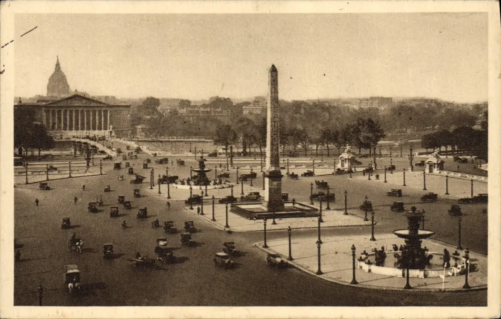 Plac Konwencji — Obelisk i fontanny — Wydawnictwo Art Martel, Paryż - Awers