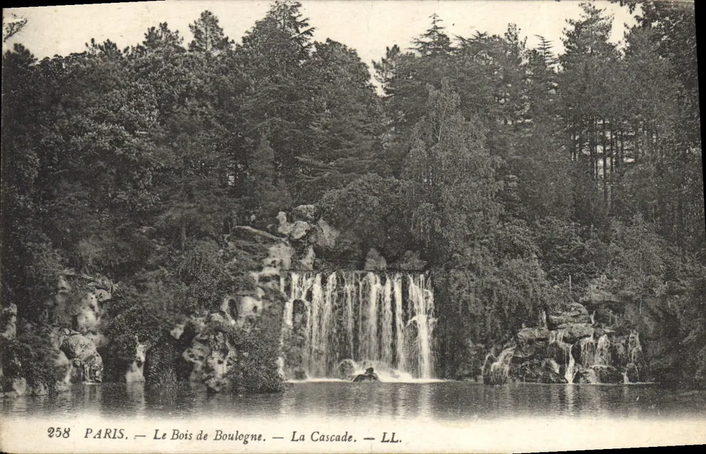 Paris — Le Bois de Boulogne — La Cascade — LL. — n° 258 - Vorderseite