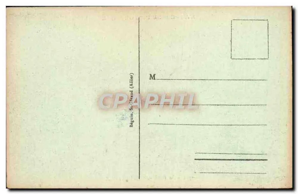 Die Chaudefour-Tal — pittoreskes Auvergne — Serie 3352 — Verlag Béguin, St-Craud (Allier) - Rückseite