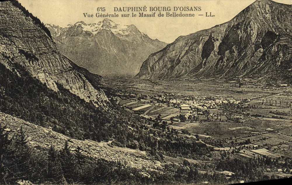 Bourg d'Oisans — Allgemeiner Blick auf das Belledonne-Massiv — LL. — Nr. 625 - Vorderseite