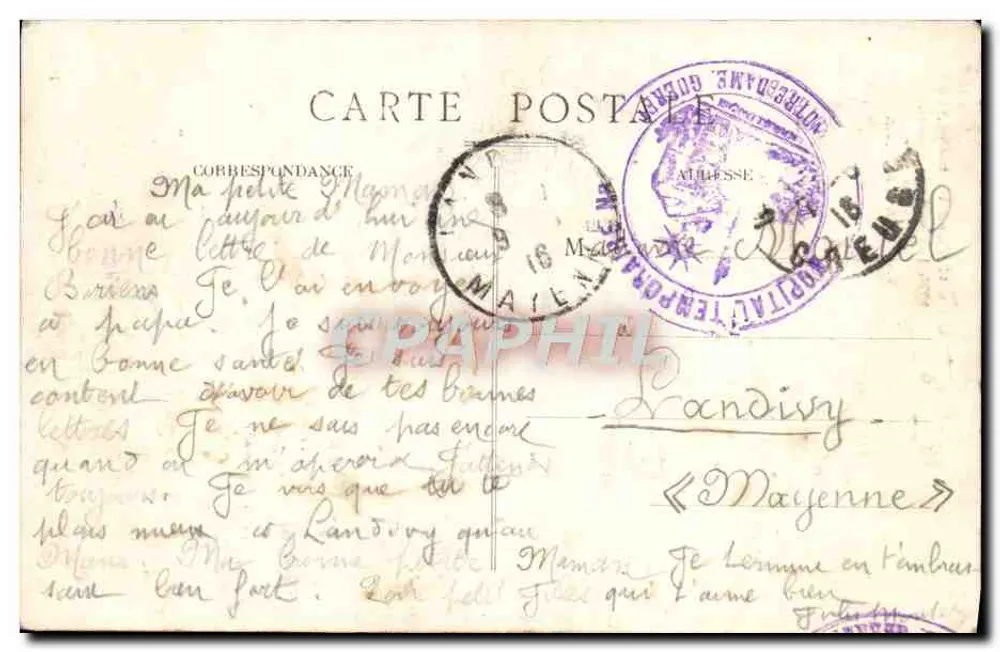 Die Creuse pittoresque — Die Ufer des Thaurion zwischen Vallière und Royère — PM, n°1027 - Rückseite