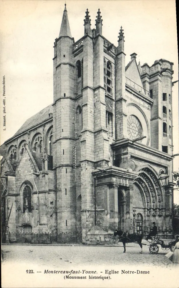 Montereau-faut-Yonne — Kirche Notre-Dame (Historisches Denkmal) — L. Mézard, Fotograf-Verleger Fontainebleau, Nr. 123 - Vorderseite