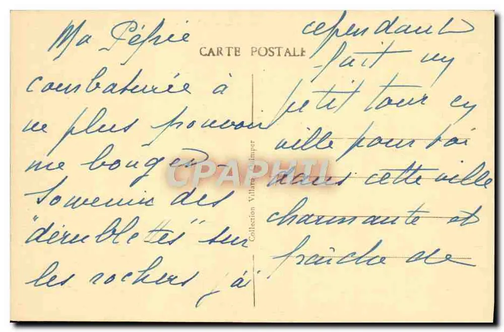 Quimper - Die Bischofsturm und der Mont-Flugy — Verlag: Villars, Nr. 7196 - Rückseite