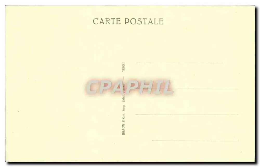 Tête de Sainte Anne — L. Da Vinci — édit. Braun & Cie, Imp. Paris - Verso