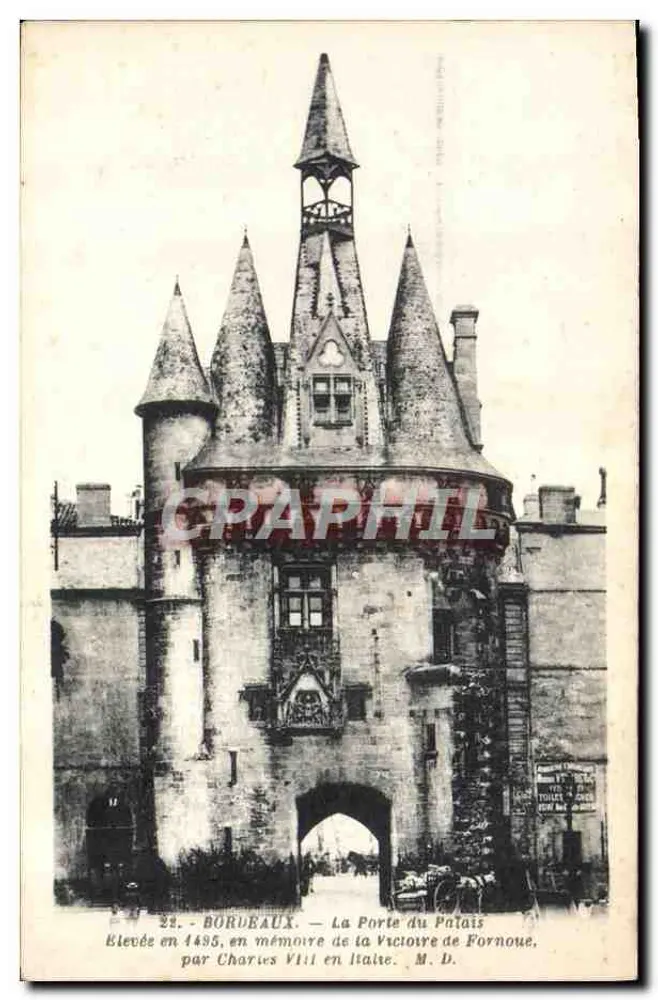 Bordeaux — A Porta do Palácio — editor M. D. n°28 - Frente