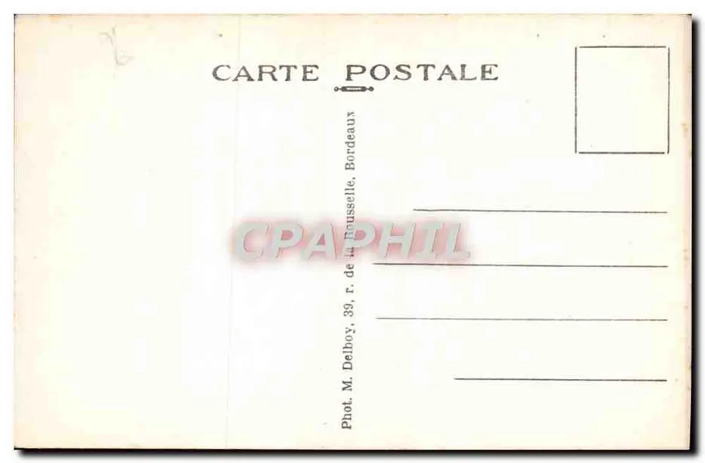 Bordeaux — A Porta do Palácio — editor M. D. n°28 - Verso
