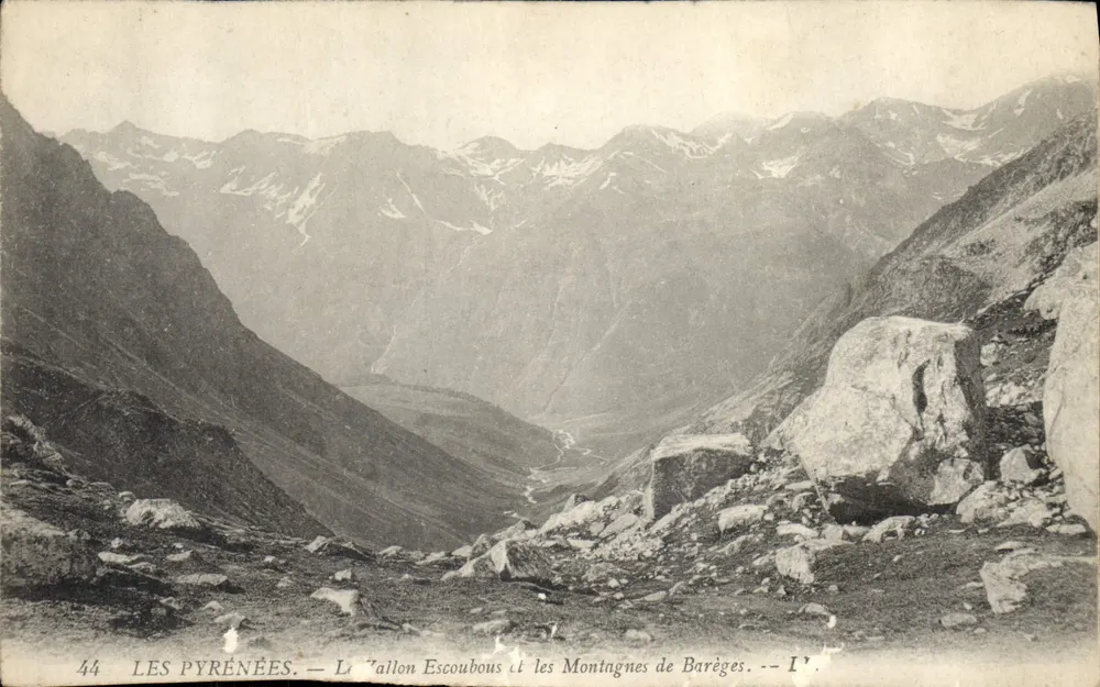 Les Pyrénées — L'allon Escoubous et les Montagnes de Barèges — L'éditeur L' — n°44 - Recto