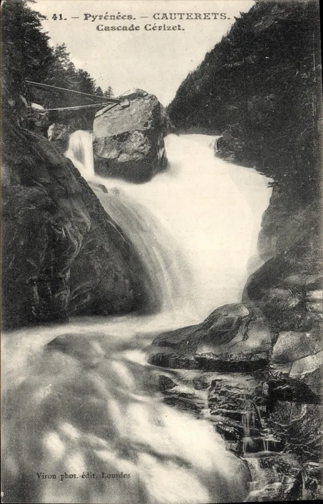 Cauterets — Cachoeira Cérizet — Viron fot. Ed. Lourdes - Frente