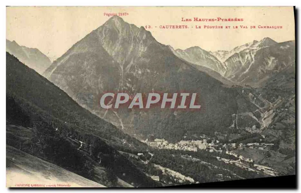 As Altas-Pirineus - Cauterets - O Péquère e o Vale de Cambasque — Fototipia Labouché, Toulouse - Frente