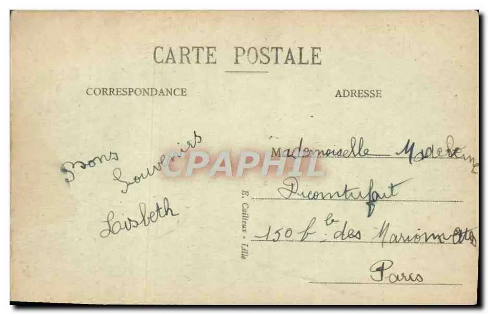 LILLE - Porta de Paris — E. C. n°46 - Verso