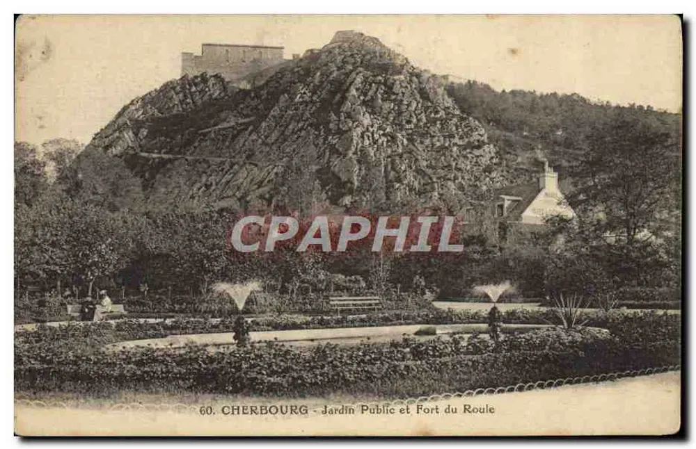Cherbourg - Öffentlicher Garten und Fort du Roule — G. Artaud, Verlag, Mantes - Vorderseite