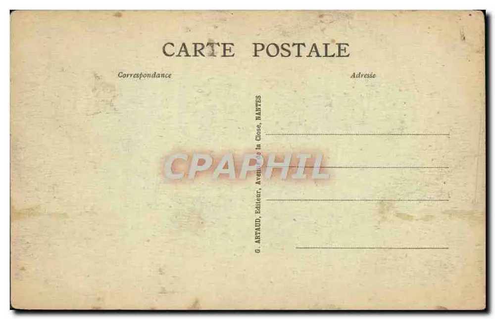 Cherbourg - Öffentlicher Garten und Fort du Roule — G. Artaud, Verlag, Mantes - Rückseite
