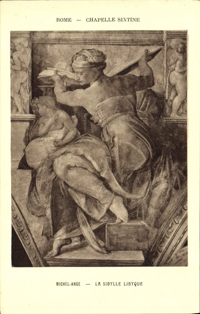 Rom — Sixtinische Kapelle — Michelangelo — Die Libyische Sibylle - Vorderseite