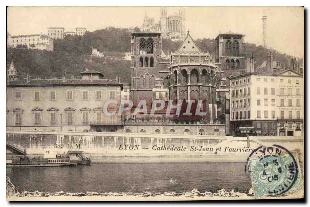 LYON — Catedral de São João e Fourvière - Frente