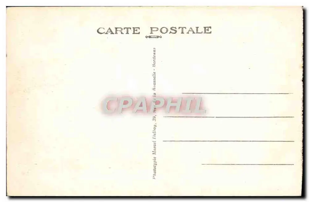 Bordeaux - Flecha de São Miguel (século XIV) — Altura 42 m. — Fototipia Marcel Dalbop, Bordeaux - Verso