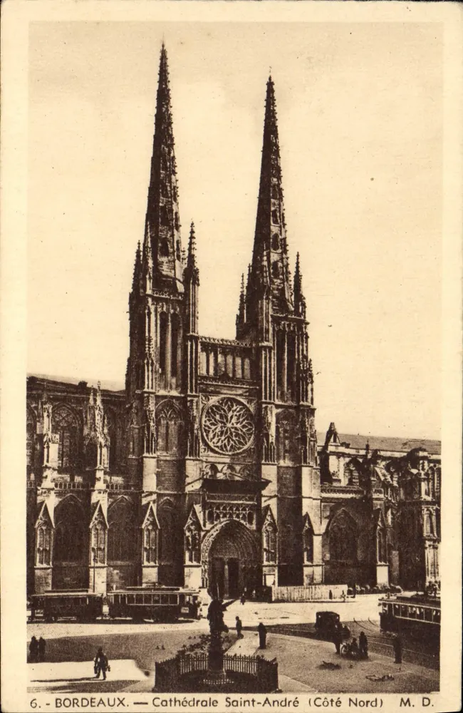Bordeaux — Katedra św. Andrzeja (Strona Północna) — M. D. - Awers
