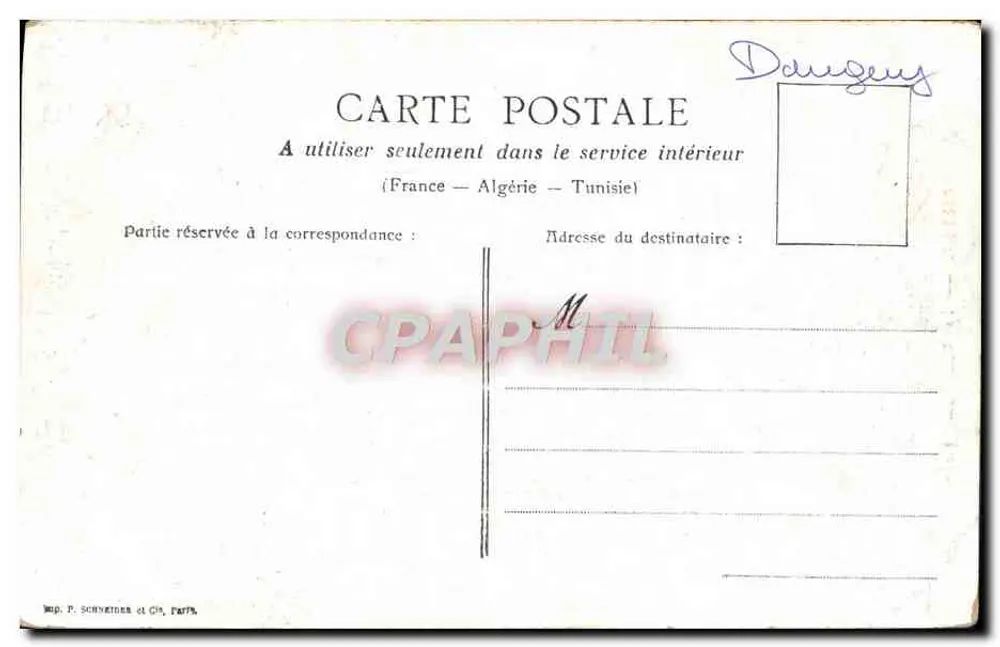 Versailles — La Cattedrale di San Luigi — Imp. P. Schneider et Cie, Parigi - Verso