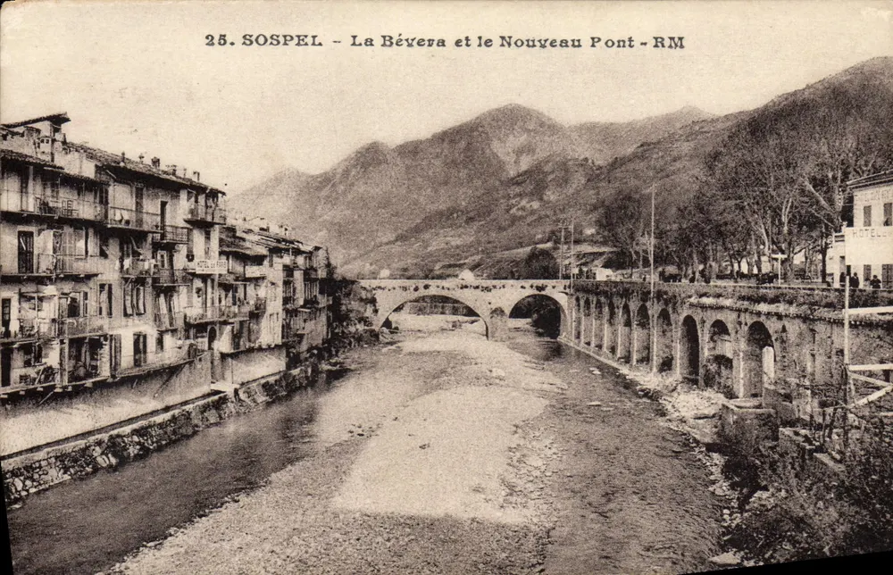 Sospel - La Bévera et le Nouveau Pont - RM - Recto