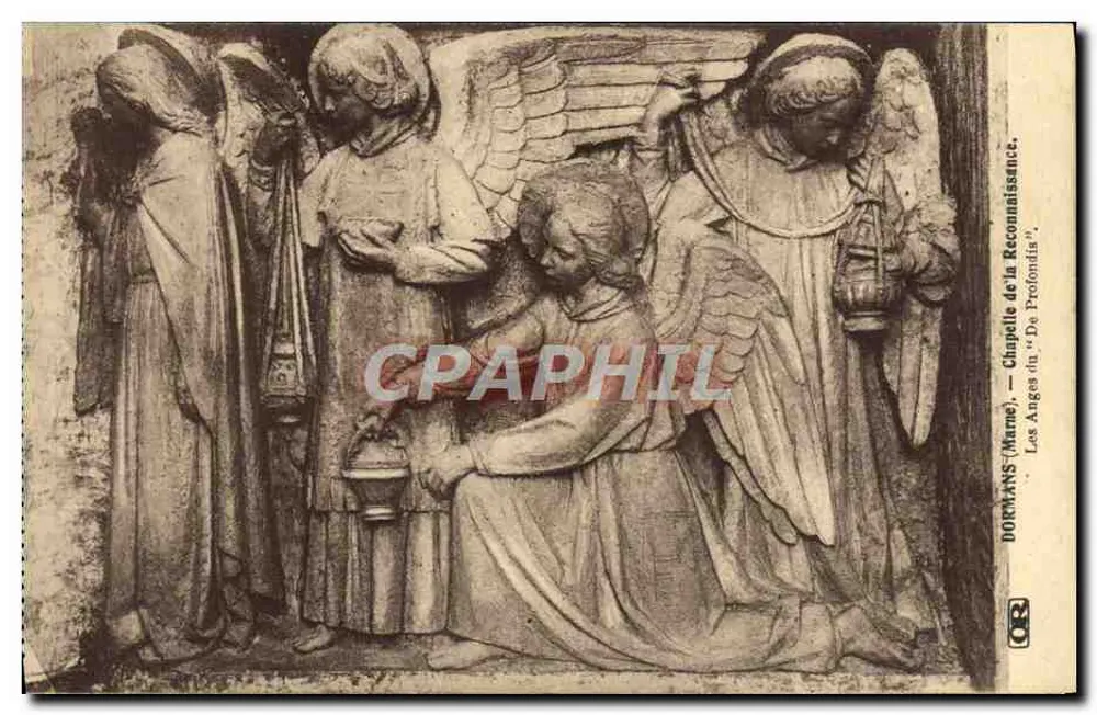 Os Anjos da Reconhecimento — Capela do « De Profondis » — Dormans (Marne) - Frente