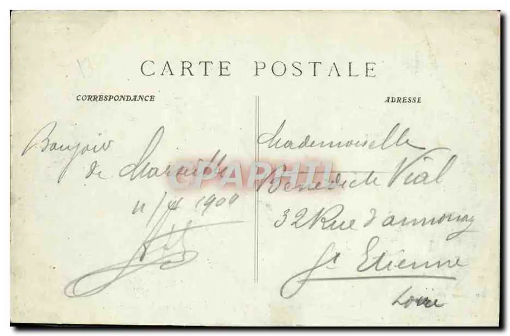 Marseille — Panorama vom N.-D. de la Garde — unbekannter Verlag, Nr. 4 - Rückseite