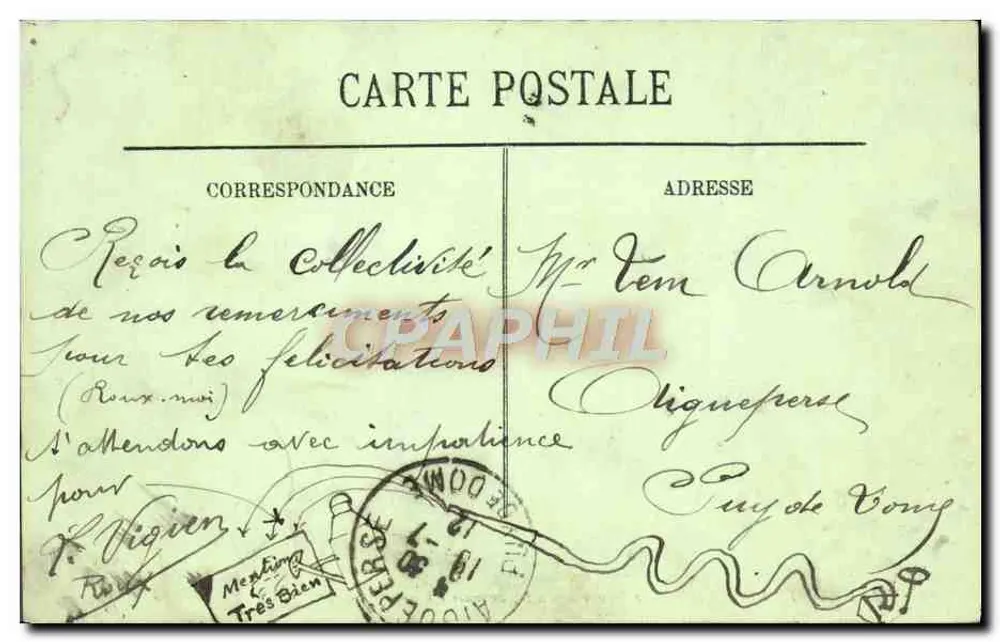 Clermont-Ferrand — Die Neue Post, Avenue Charras und Avenue de la Gare — LL. - Rückseite