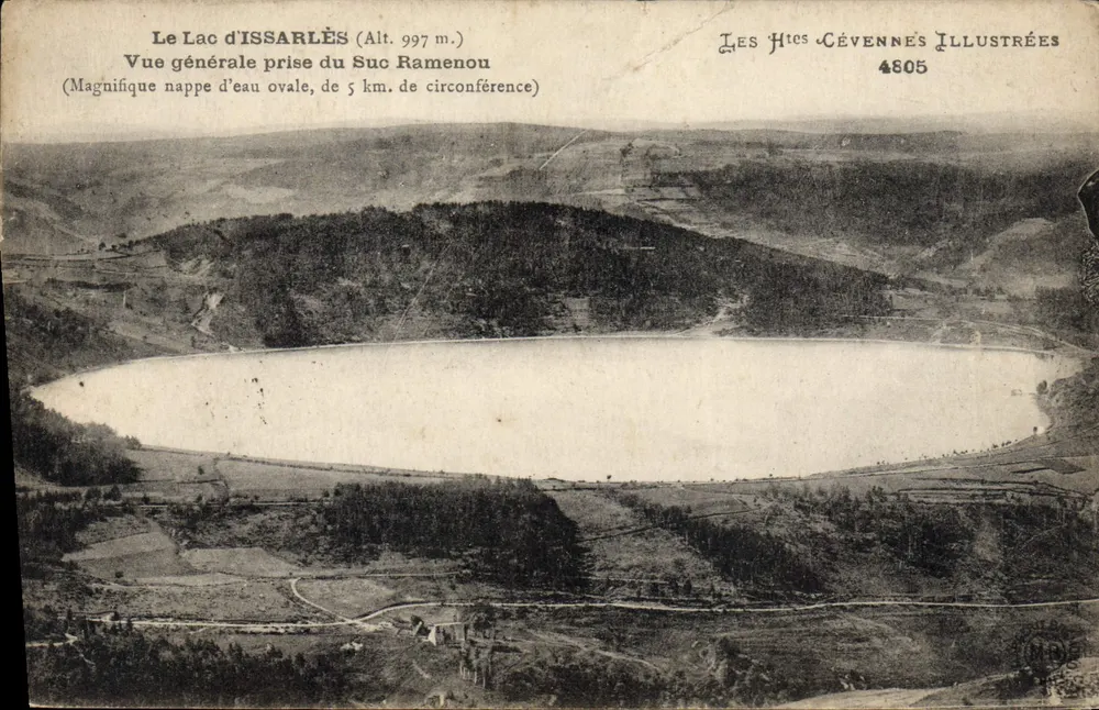 See Issarlès (Höhe 997 m.) — Allgemeiner Blick vom Suc Ramenou — Les Hautes Cévennes Illustrées n° 4805 - Vorderseite