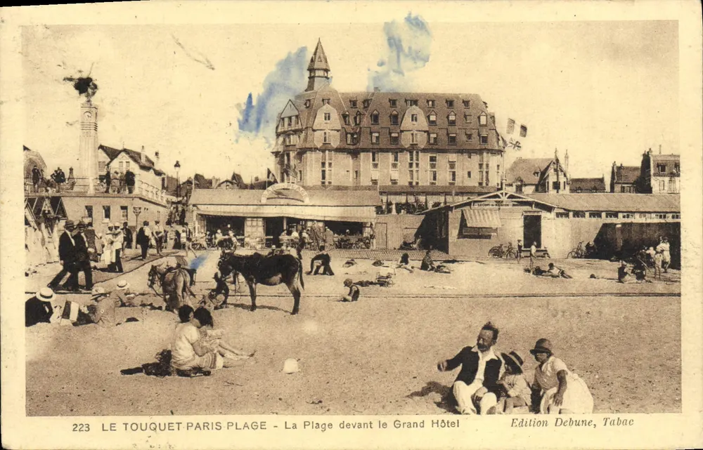 Le Touquet-Paris-Plage - Die Strandpromenade vor dem Grand Hôtel — Edition Debune, Tabac, Nr. 223 - Vorderseite