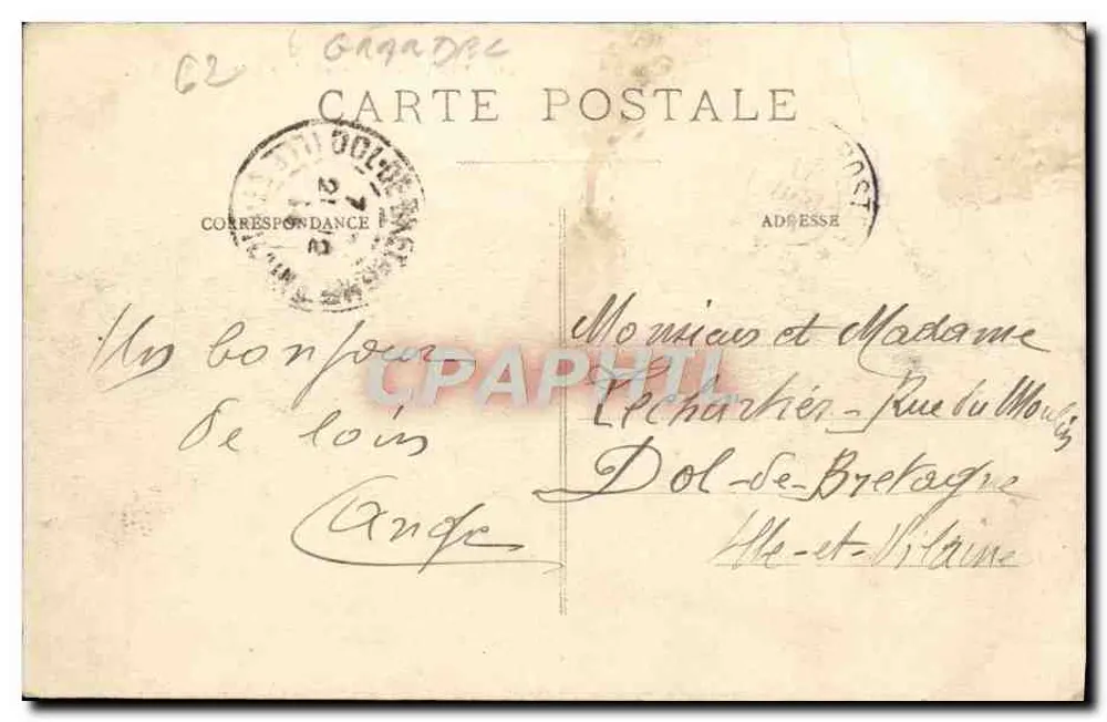 Arras - A Grand'Place (lado Leste) - E. C. - Verso