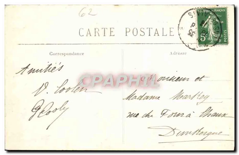 Gris-Nez (P.-de-C.) — Ponta do Cabo Sudoeste — Editor Steinhard, n° 2031 - Verso
