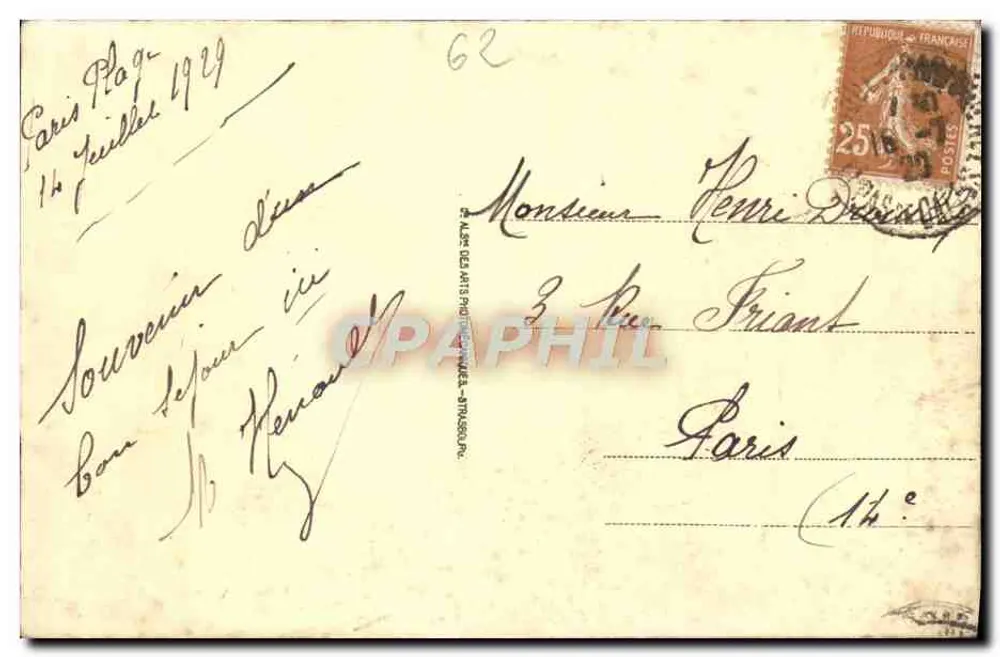 Le Touquet-Paris-Plage — Die Digue und die Strände — Éditeur Paris-Plage, n° 70 - Rückseite