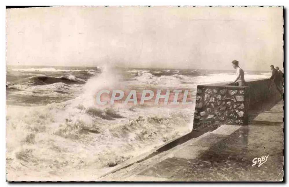 Das Meer an einem stürmischen Tag, in der Bucht von Authie — Berck-Plage (Pas-de-Calais) — Verlag SABY - Vorderseite