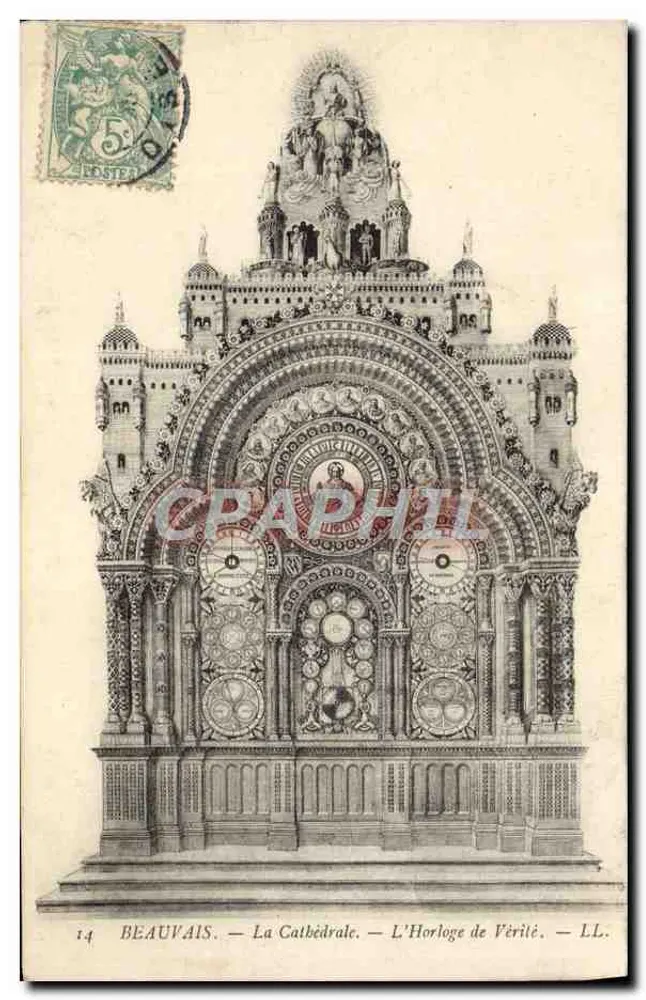 Beauvais — Die Kathedrale — Die Uhr der Wahrheit — LL. - Vorderseite