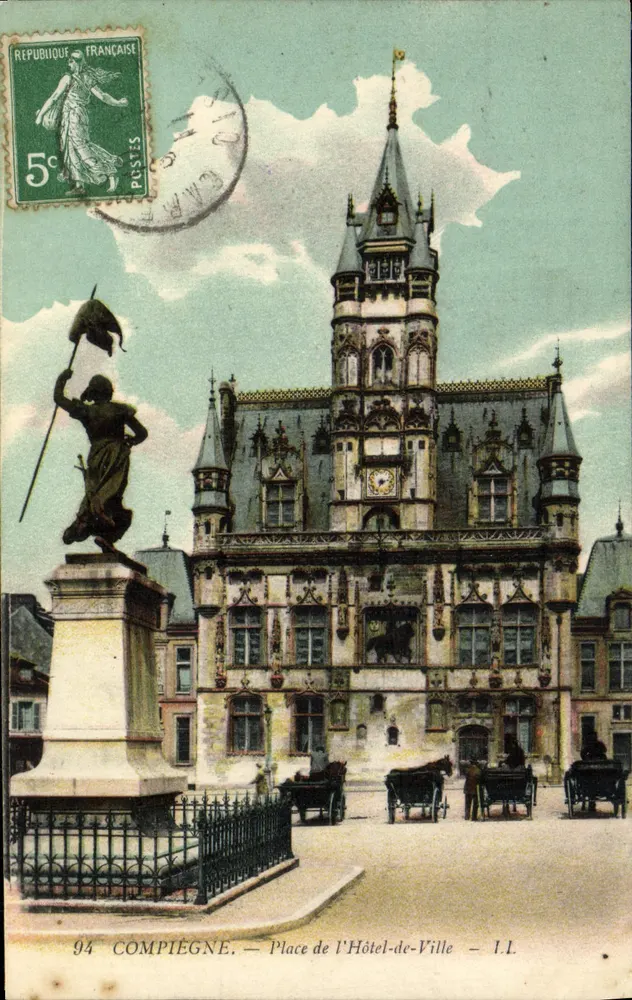 Compiègne — Place de l'Hôtel-de-Ville — I.L. - Vorderseite