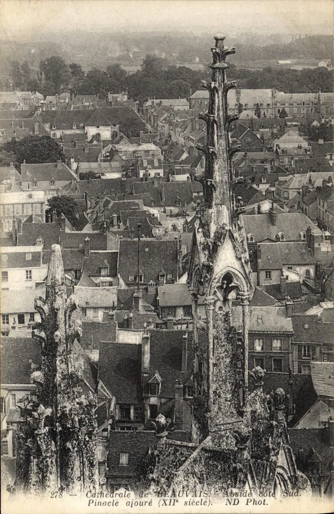 Kathedrale von Beauvais — Gitterförmiger Turm (12. Jahrhundert) — Südapse — ND Fot. n°278 - Vorderseite