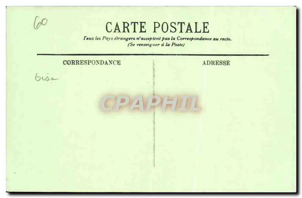 Pierrefonds — El Castillo — La Facha y la Entrada — Editor E.L.A. n°47 - Reverso