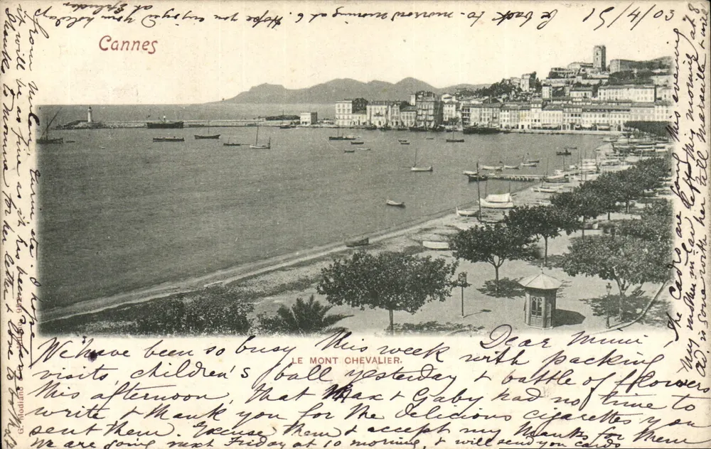 Cannes — vista do porto e das colinas — LE MONT CHEVALIER, n°06 - Frente